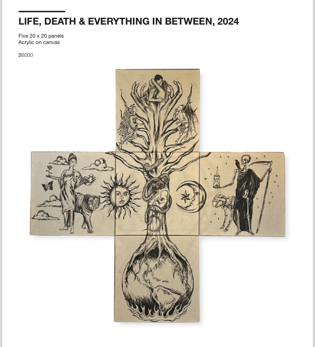 “LIFE, DEATH & EVERYTHING IN BETWEEN” ORIGINAL ARTWORK