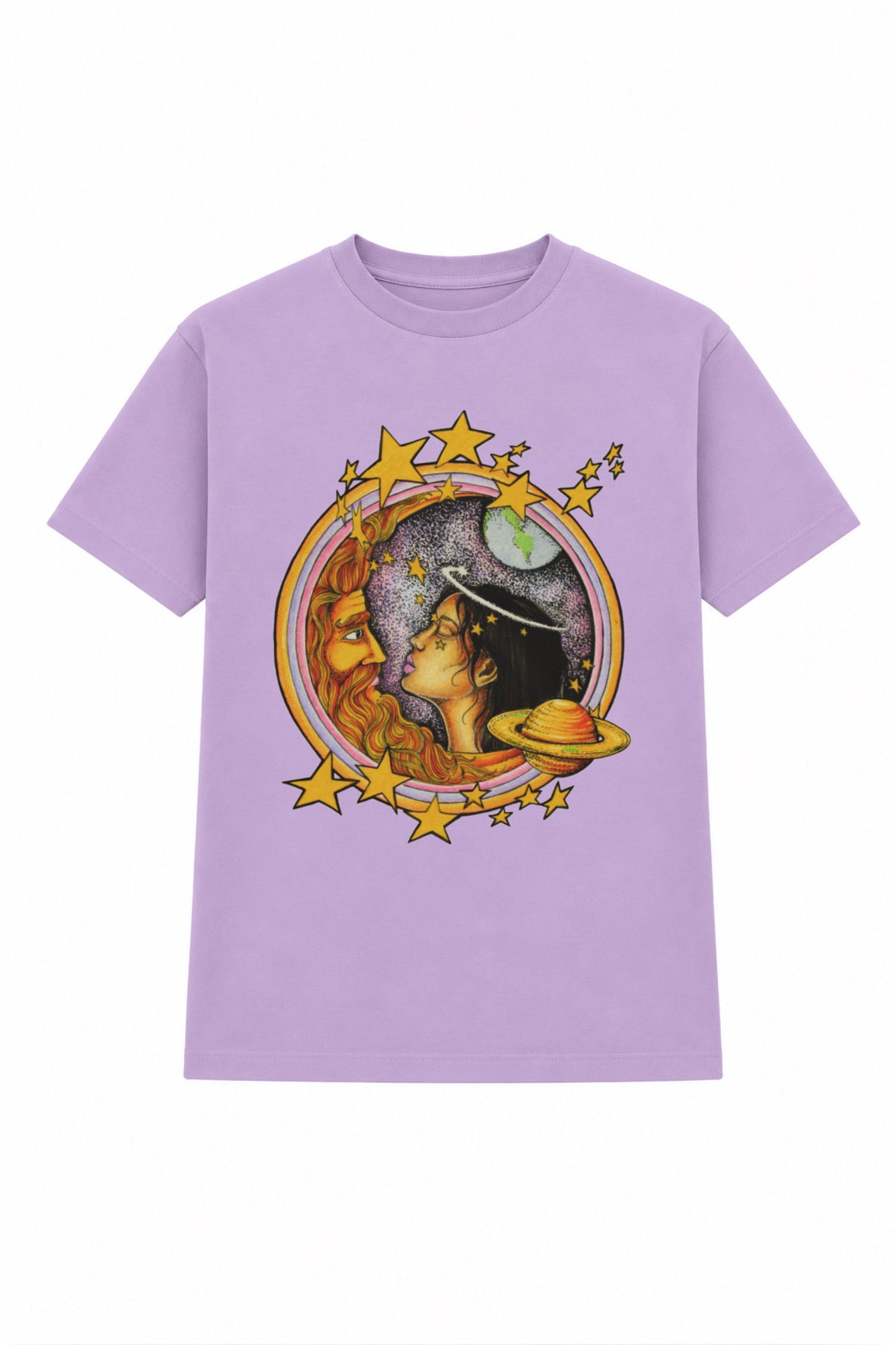 ‘Moon & Lady’ T-Shirt (Purple)