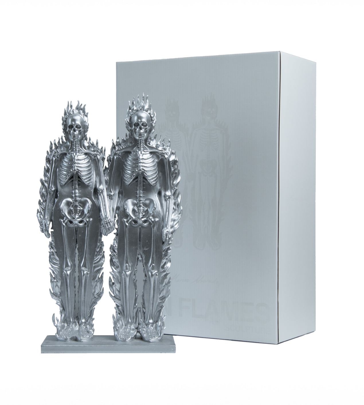 TWIN FLAMES SCULPTURE - SILVER