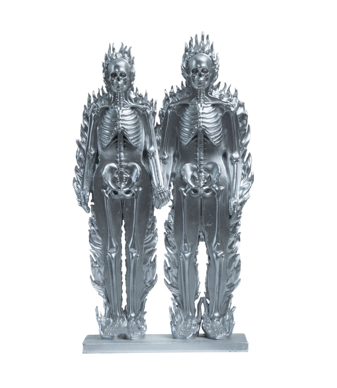 TWIN FLAMES SCULPTURE - SILVER