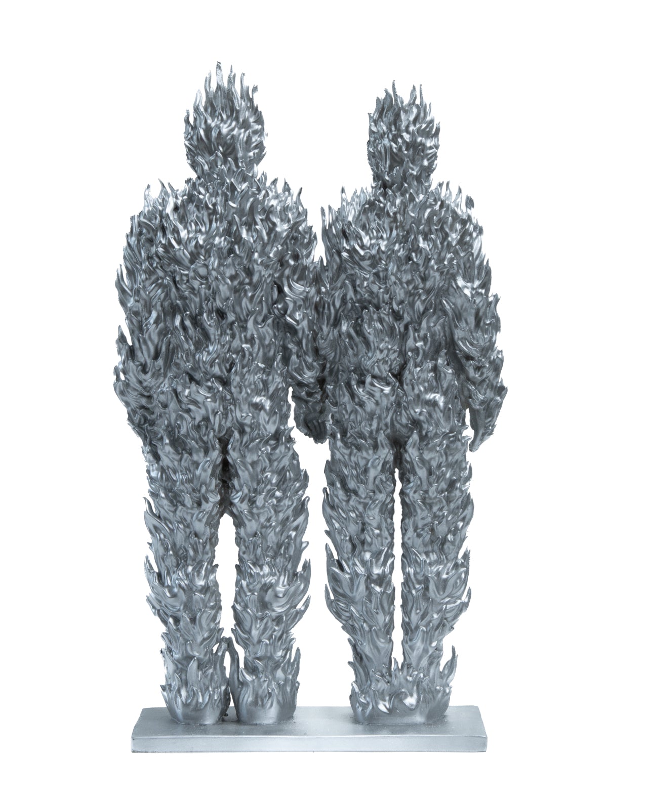 TWIN FLAMES SCULPTURE - SILVER