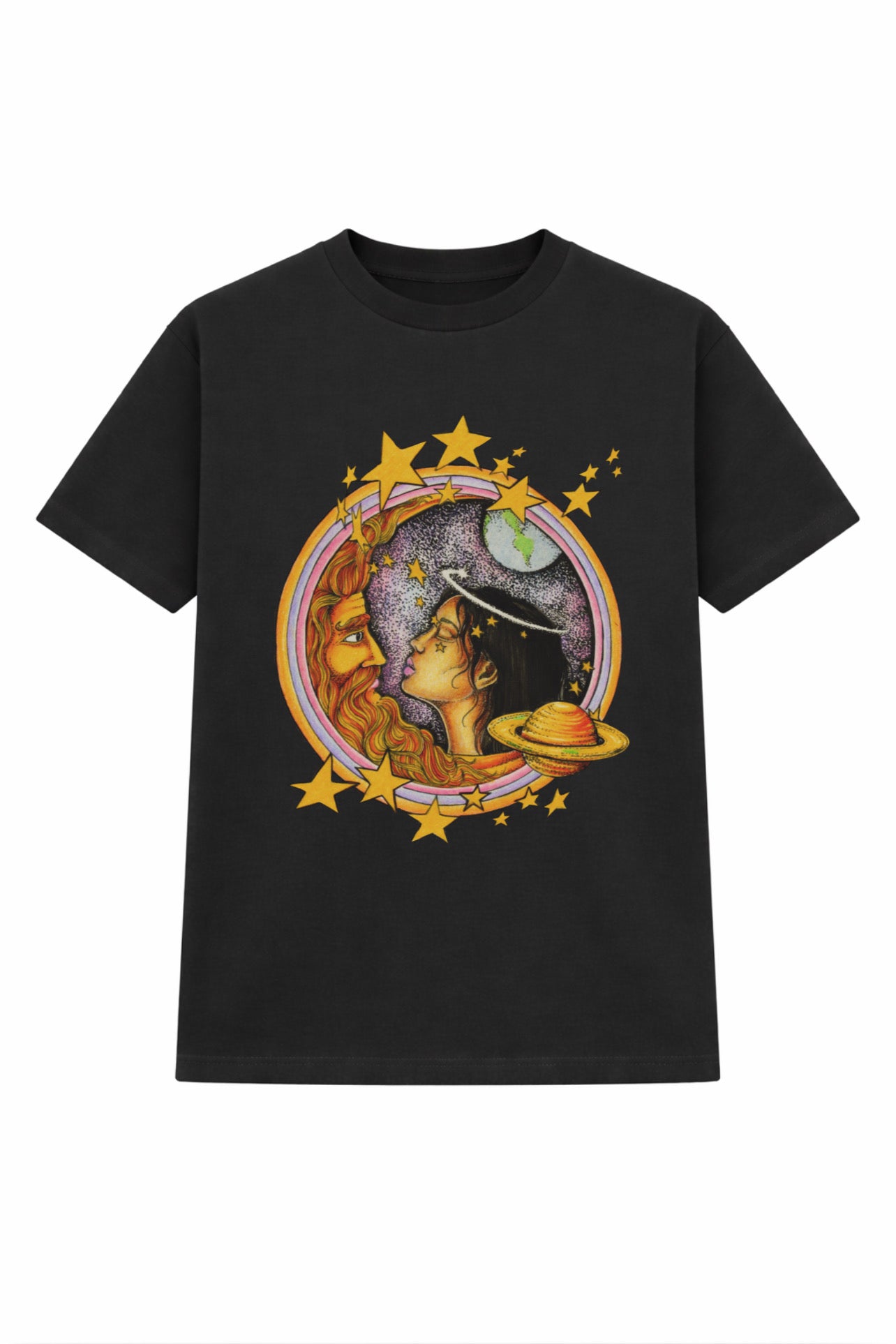 ‘Moon & Lady’ T-Shirt (Black)