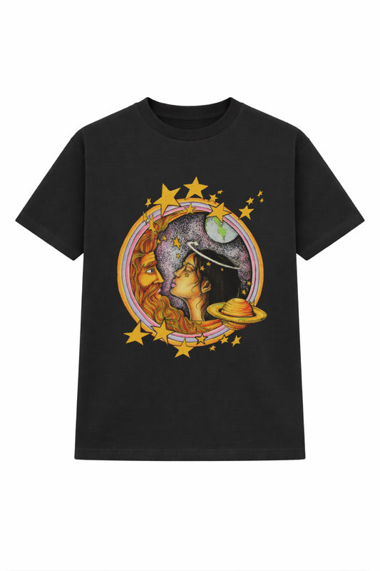 ‘Moon & Lady’ T-Shirt (Black)