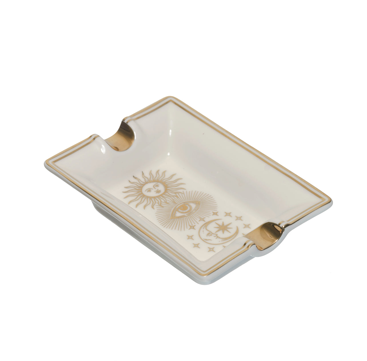 White Ceramic Ash Tray