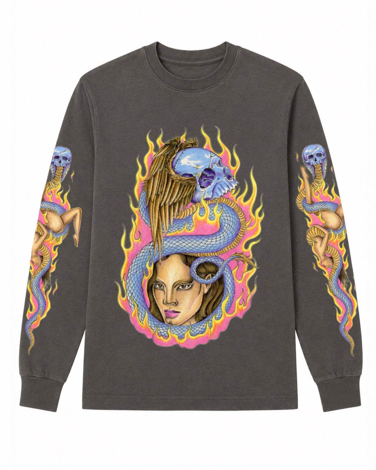 Lady & Snake Long-sleeve (Shadow Grey)