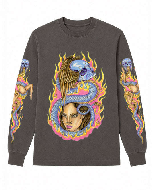 Lady & Snake Long-sleeve (Shadow Grey)