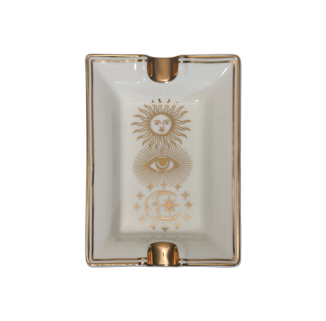 White Ceramic Ash Tray