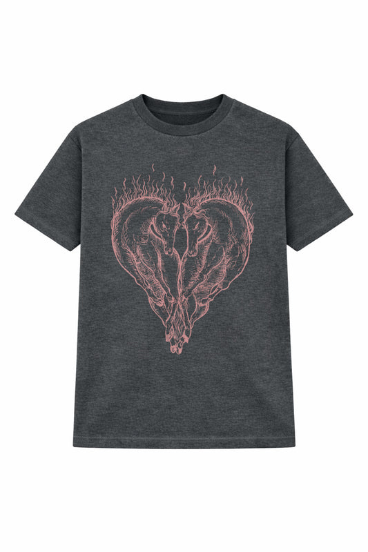 FLAMING HORSES T-SHIRT